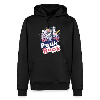 Punkrock Musik Punker Punkrock Irokesenschnitt - Männer Premium Bio Hoodie - Schwarz - Vorne - Nico (187cm)
