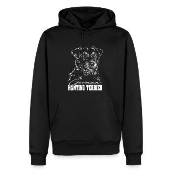 GERMAN HUNTING TERRIER Rauhaar Wilsigns Jagdhund - Männer Premium Bio Hoodie - Schwarz - Vorne - Nico (187cm)
