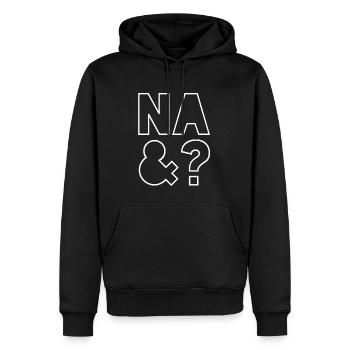 Drôle de dire Ironie Sarcasme Amusant Et alors? - Sweat à capuche Premium bio Homme - noir - Devant - Nico (187cm)