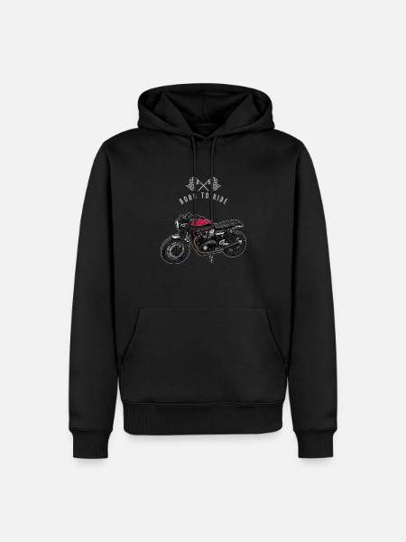 Classique moderne // Personnalisé // Moto - Sweat à capuche Premium bio Homme - noir