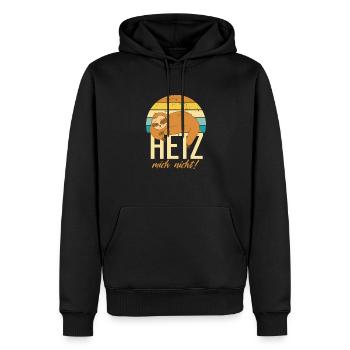 Hetz Mich Nicht Faultier Humor Job Beruf Arbeit - Männer Premium Bio Hoodie - Schwarz - Vorne - Nico (187cm)