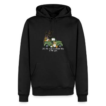 Herbst It's The Most Wonderful Time of The Year - Männer Premium Bio Hoodie - Schwarz - Vorne - Nico (187cm)