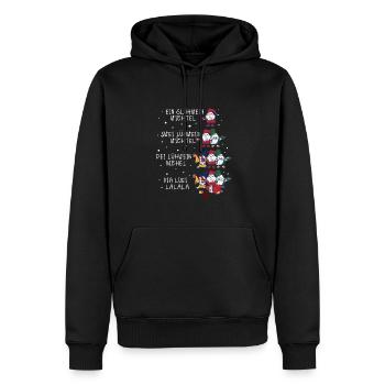 Weihnachten Humor Lustig Ein Glühwein Wichtel - Männer Premium Bio Hoodie - Schwarz - Vorne - Nico (187cm)