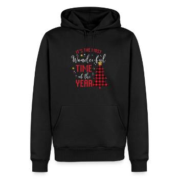 It's The Most Wonderful Time Of The Year - Männer Premium Bio Hoodie - Schwarz - Vorne - Nico (187cm)