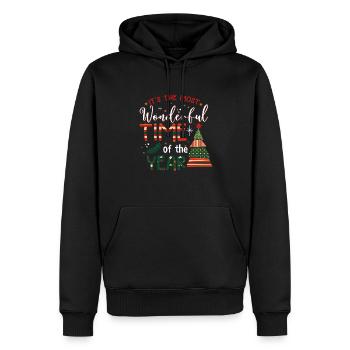 It's The Most Wonderful Time Of The Year - Men’s Premium Organic Hoodie - black - Front - Nico (187cm)