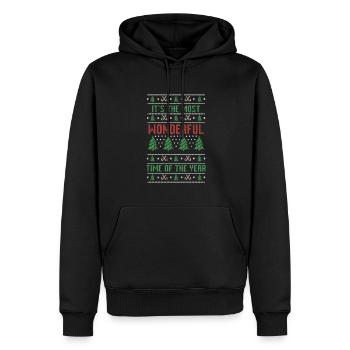 It's The Most Wonderful Time Of The Year - Men’s Premium Organic Hoodie - black - Front - Nico (187cm)