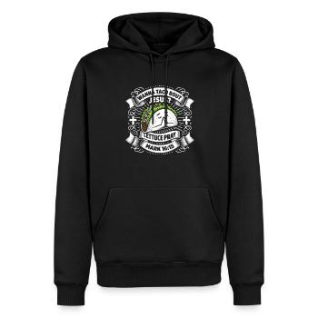 Lustig Witzig Wanna Taco Bout Jesus Lettuce Pray - Männer Premium Bio Hoodie - Schwarz - Vorne - Nico (187cm)