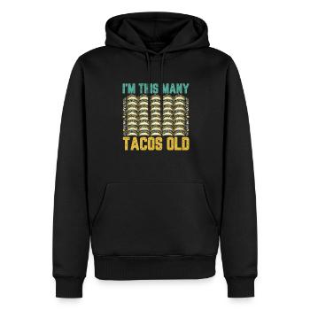 40.Geburtstag Geschenkidee Vierzig Tacos Lustig - Männer Premium Bio Hoodie - Schwarz - Vorne - Nico (187cm)