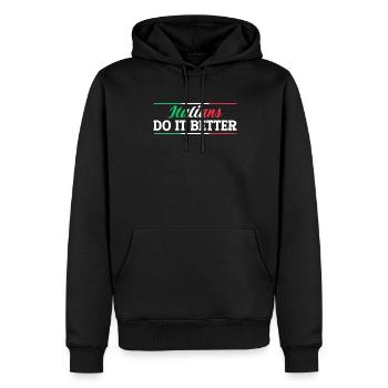 Italiener Italien Lustiger Spruch Geschenkidee - Männer Premium Bio Hoodie - Schwarz - Vorne - Nico (187cm)