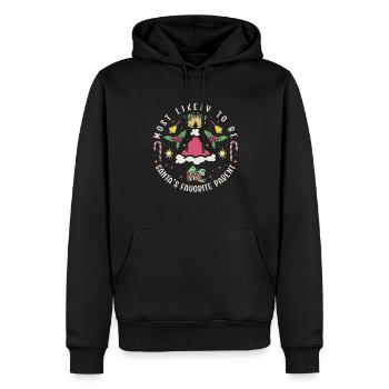 Noël Noël Parents Maman Papa Humour Drôle - Sweat à capuche Premium bio Homme - noir - Devant - Nico (187cm)