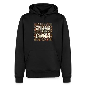 Noël Noël drôle dire humour drôle - Sweat à capuche Premium bio Homme - noir - Devant - Nico (187cm)