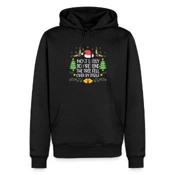 Noël Noël drôle dire humour drôle - Sweat à capuche Premium bio Homme - noir - Devant - Nico (187cm)