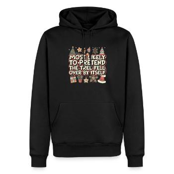 Noël Noël drôle dire humour drôle - Sweat à capuche Premium bio Homme - noir - Devant - Nico (187cm)