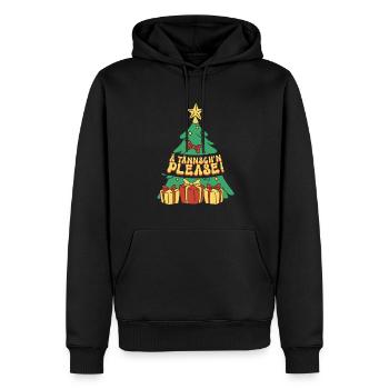 Weihnachten Lustiger Spruch Ä Tännsch'n Please - Männer Premium Bio Hoodie - Schwarz - Vorne - Nico (187cm)