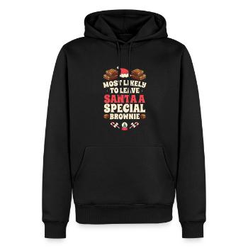 Xmas Weihnachten Spruch Lustig Weihnachtsbäckerei - Männer Premium Bio Hoodie - Schwarz - Vorne - Nico (187cm)