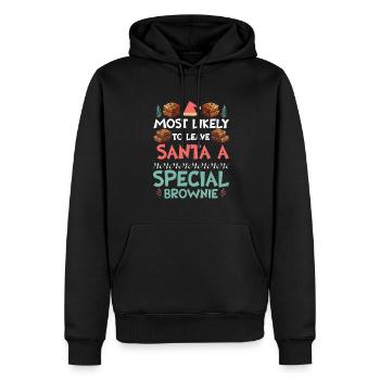 Xmas Weihnachten Spruch Lustig Weihnachtsbäckerei - Männer Premium Bio Hoodie - Schwarz - Vorne - Nico (187cm)