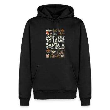Noël Noël Dire Drôle Noël Boulangerie - Sweat à capuche Premium bio Homme - noir - Devant - Nico (187cm)