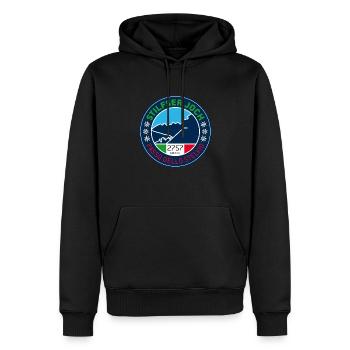 Stilfser Joug 2 - Sweat à capuche Premium bio Homme - noir - Devant - Nico (187cm)