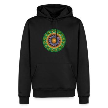 Étoile 26 - Sweat à capuche Premium bio Homme - noir - Devant - Nico (187cm)