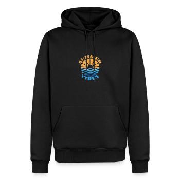 Summer Vibes Sunshine and Ocean Idée cadeau - Sweat à capuche Premium bio Homme - noir - Devant - Nico (187cm)