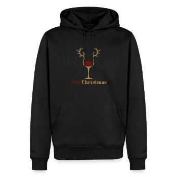 Red Christmas funny Christmas saying gift - Men’s Premium Organic Hoodie - black - Front - Nico (187cm)