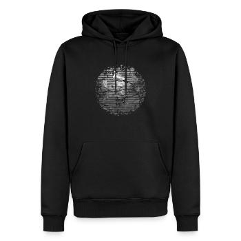 Oiseau - Sweat à capuche Premium bio Homme - noir - Devant - Nico (187cm)
