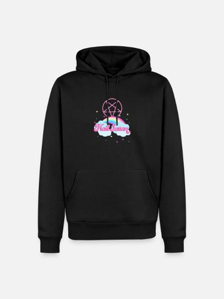 Hail Satan Regenbogen - Männer Premium Bio Hoodie - Schwarz