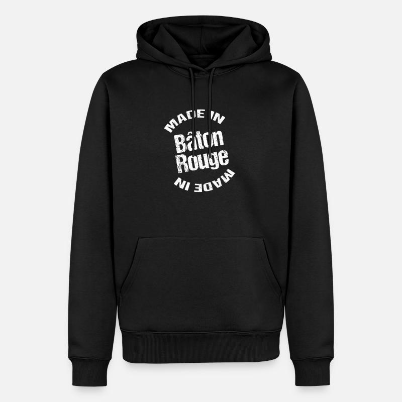 Made in Bâton Rouge blc - Sweat à capuche Premium bio Homme - noir