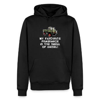 Ma fragrace préférée - Diesel - Unimog - Oldtimer - Sweat à capuche Premium bio Homme - noir - Devant - Nico (187cm)