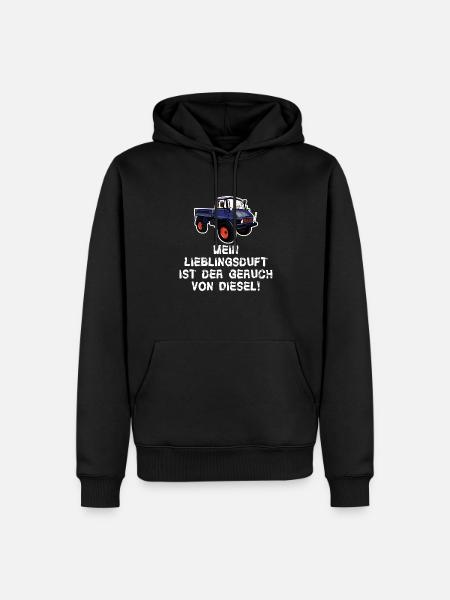 Mein Lieblingsduft ist Diesel! Unimog - Oldtimer - Männer Premium Bio Hoodie - Schwarz