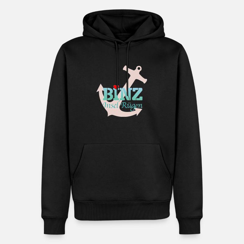 Geliebtes Binz - Männer Premium Bio Hoodie - Schwarz