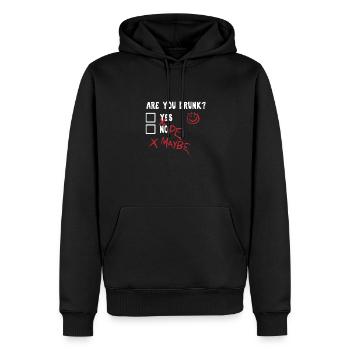 Sind Sie betrunken? - Männer Premium Bio Hoodie - Schwarz - Vorne - Nico (187cm)