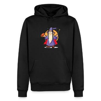Sorcerer - Men’s Premium Organic Hoodie - black - Front - Nico (187cm)