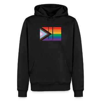 LGBTQ - Männer Premium Bio Hoodie - Schwarz - Vorne - Nico (187cm)