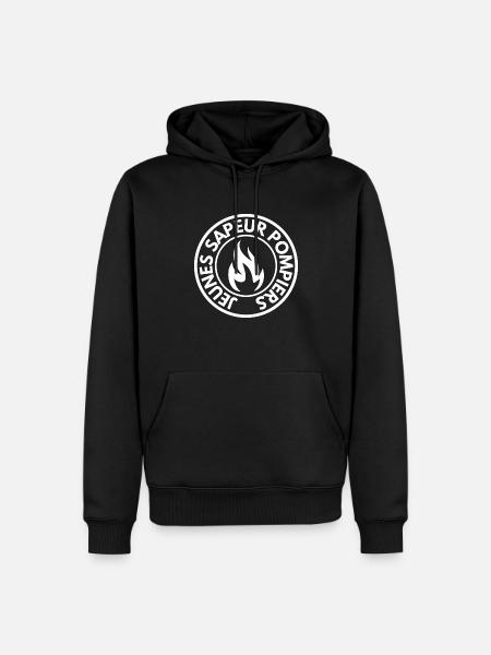 JEUNE SAPEUR POMPIERS BLANC - Sweat à capuche Premium bio Homme - noir