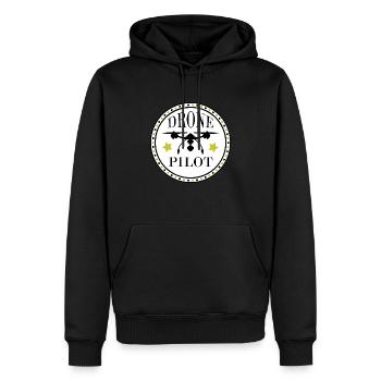 Drohnen Pilot - Drohnenflieger 1 mit Sternchen - Männer Premium Bio Hoodie - Schwarz - Vorne - Nico (187cm)
