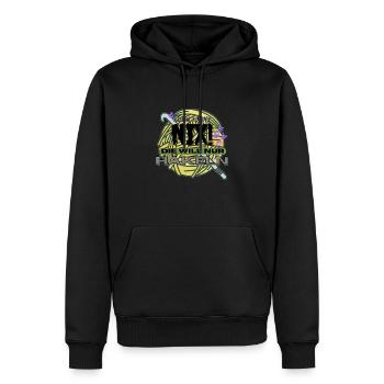 Die Tut Nix Die Will Nur Häkeln Gelb Lila Garn - Männer Premium Bio Hoodie - Schwarz - Vorne - Nico (187cm)