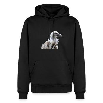 Vautour - Sweat à capuche Premium bio Homme - noir - Devant - Nico (187cm)
