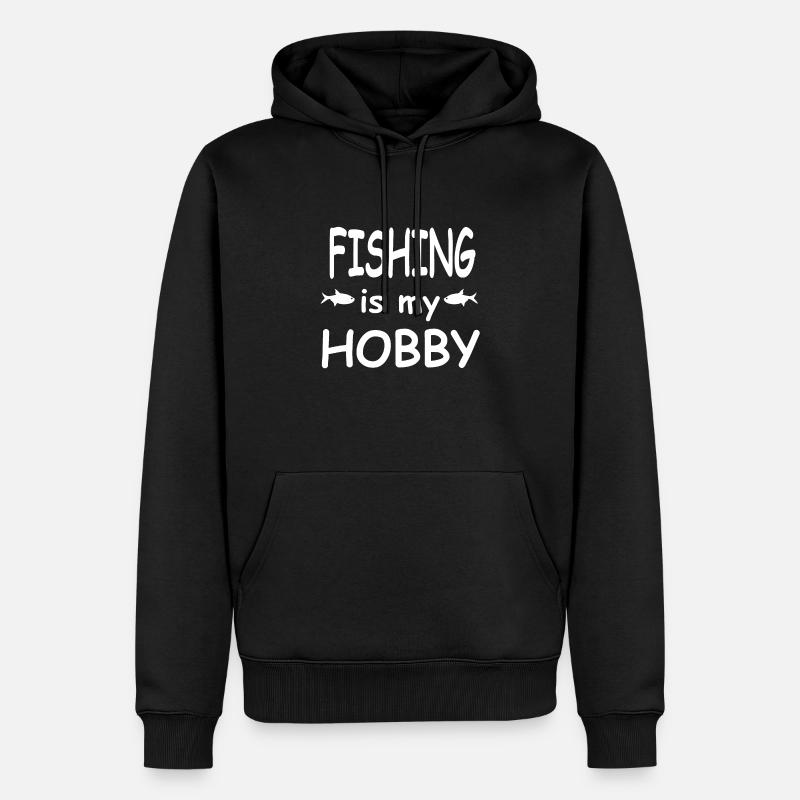 Pêche - Sweat à capuche Premium bio Homme - noir