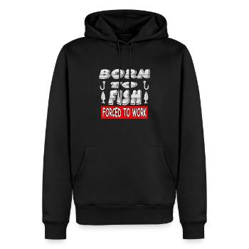 Pêche - Sweat à capuche Premium bio Homme - noir - Devant - Nico (187cm)