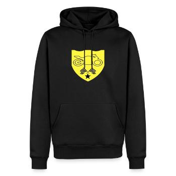 Motocyclette - Sweat à capuche Premium bio Homme - noir - Devant - Nico (187cm)