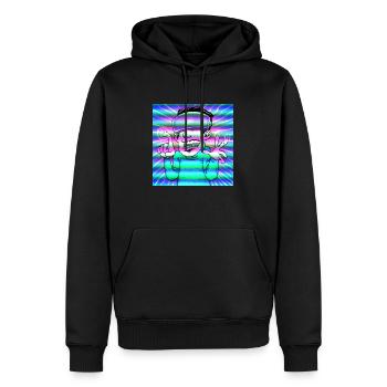 Glitch boy - Men’s Premium Organic Hoodie - black - Front - Nico (187cm)