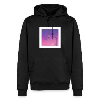 chill light - Sweat à capuche Premium bio Homme - noir - Devant - Nico (187cm)