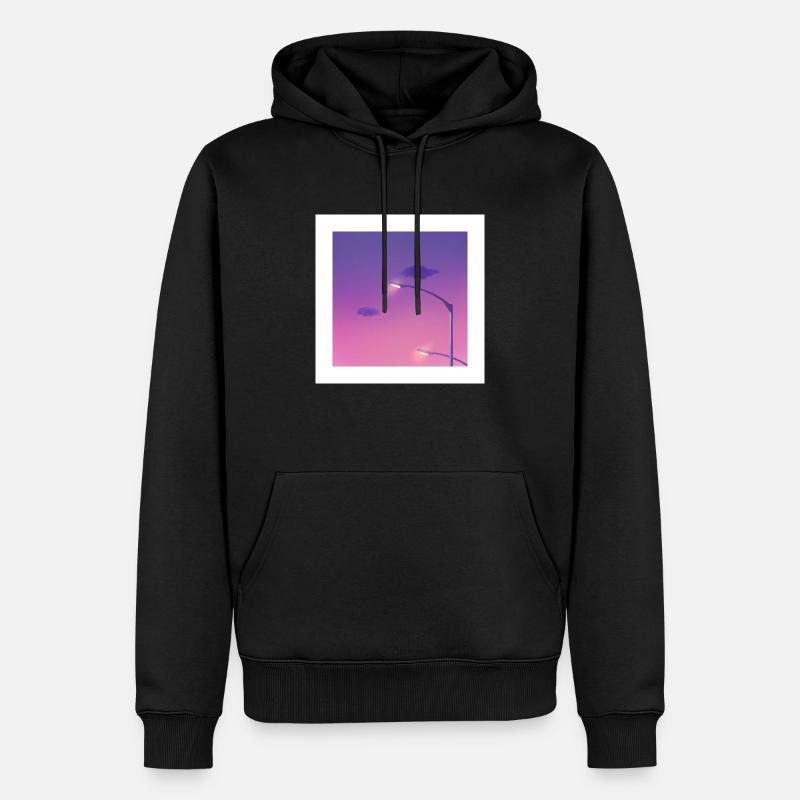 chill light - Sweat à capuche Premium bio Homme - noir