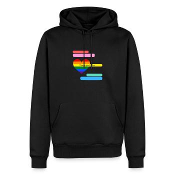 choose your love - Männer Premium Bio Hoodie - Schwarz - Vorne - Nico (187cm)
