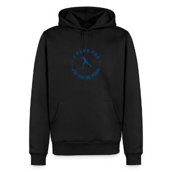 J'peux pas j'ai ski de fond - Sweat à capuche Premium bio Homme - noir - Devant - Nico (187cm)