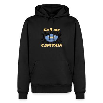 Appel moi capitaine - Sweat à capuche Premium bio Homme - noir - Devant - Nico (187cm)