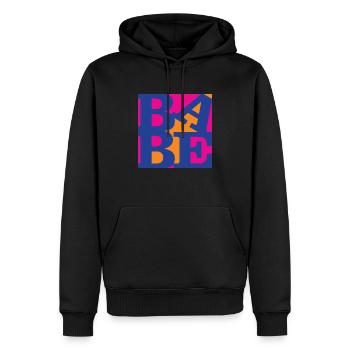 Babe WordPlay art original 7 - Sweat à capuche Premium bio Homme - noir - Devant - Nico (187cm)