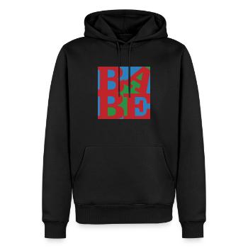 Babe WordPlay art original 6 - Sweat à capuche Premium bio Homme - noir - Devant - Nico (187cm)