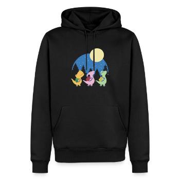 Dinosaurier in die Schule gehen Dinosaurier in die - Männer Premium Bio Hoodie - Schwarz - Vorne - Nico (187cm)